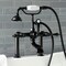 Kingston Brass AE103T0 Deck Mount Clawfoot Tub Faucet, Matte Black AE103T0 - alternate 2